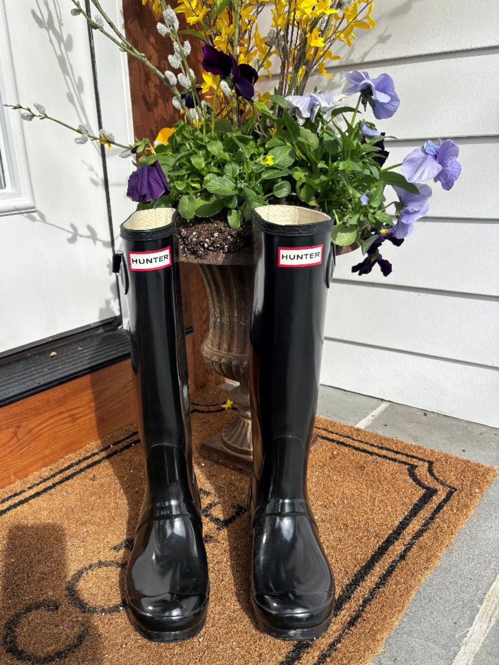 Hunter Original Tall Gloss Black Rain Boots EU 37 | Classic Shiny | Iconic